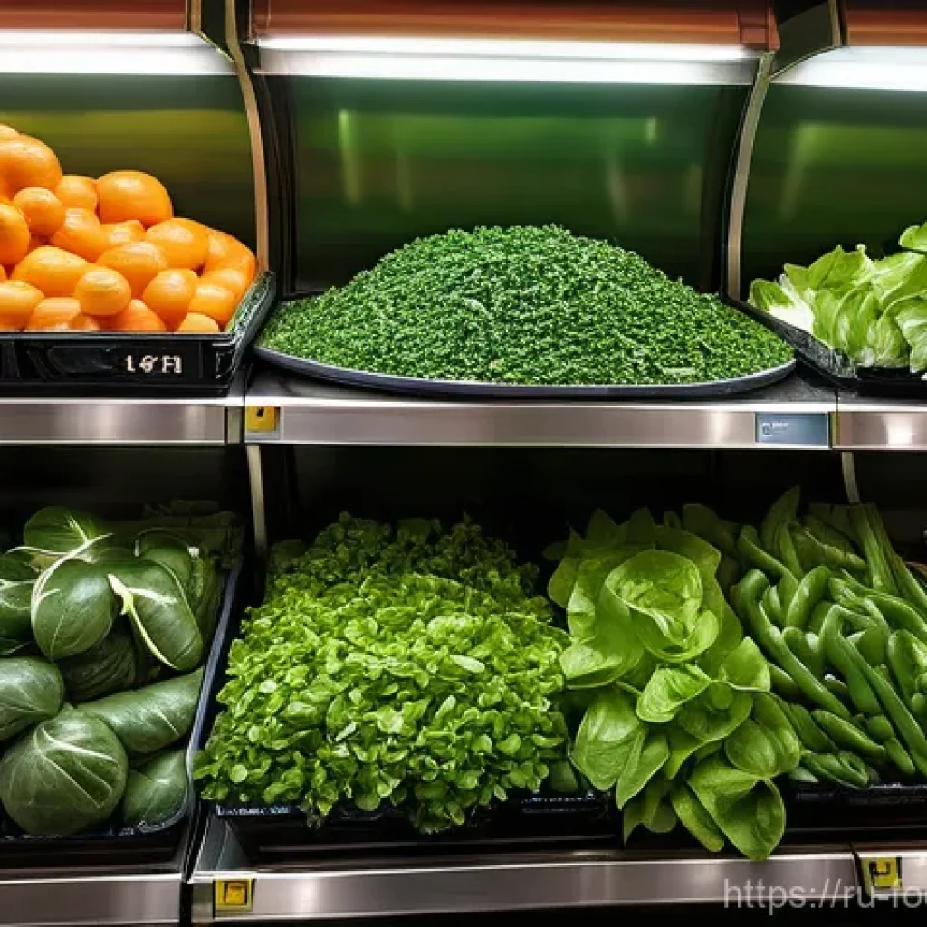 식품 내 중금속 검출 기술 - **The Hidden Threat in Our Food**
    A close-up, high-detail photograph of a vibrant, fresh grocery...