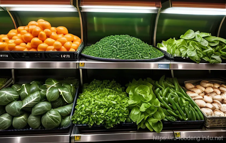 식품 내 중금속 검출 기술 - **The Hidden Threat in Our Food**
    A close-up, high-detail photograph of a vibrant, fresh grocery...