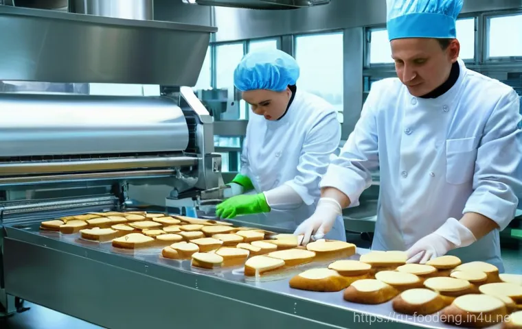 글루텐프리 식품 개발 - **Prompt 1: Advanced Gluten-Free Production Facility in Russia**
    "A wide-angle shot inside a sta...