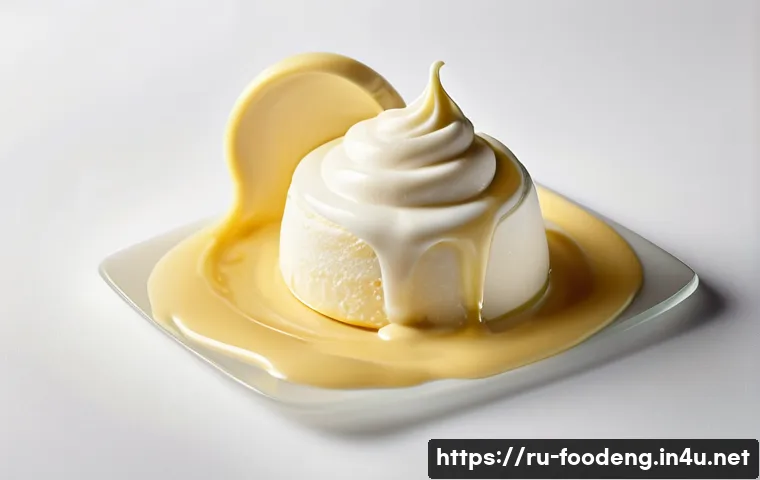 식품 제조에서의 에멀젼 기술 - **Prompt 1: The Art of Smoothness**
    "A visually stunning, high-resolution close-up of a perfectl...